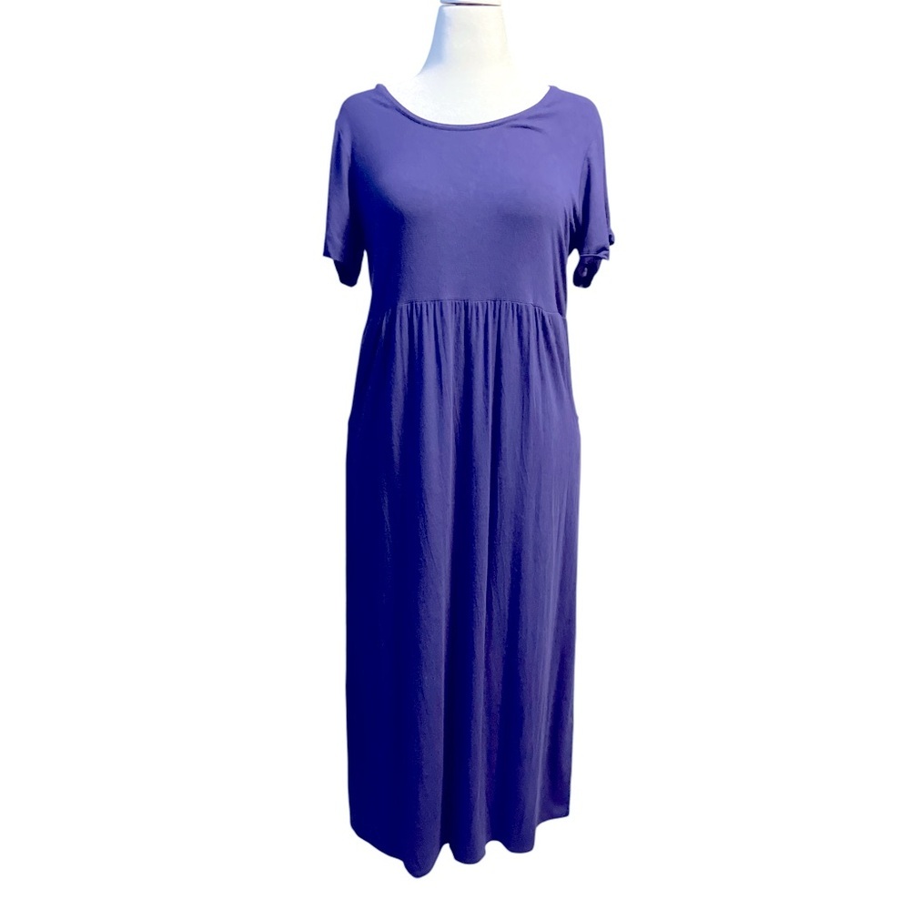 J. Jill Indigo Scoop Neck Maxi Dress M
